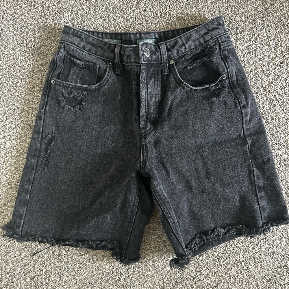 Black Jean shorts